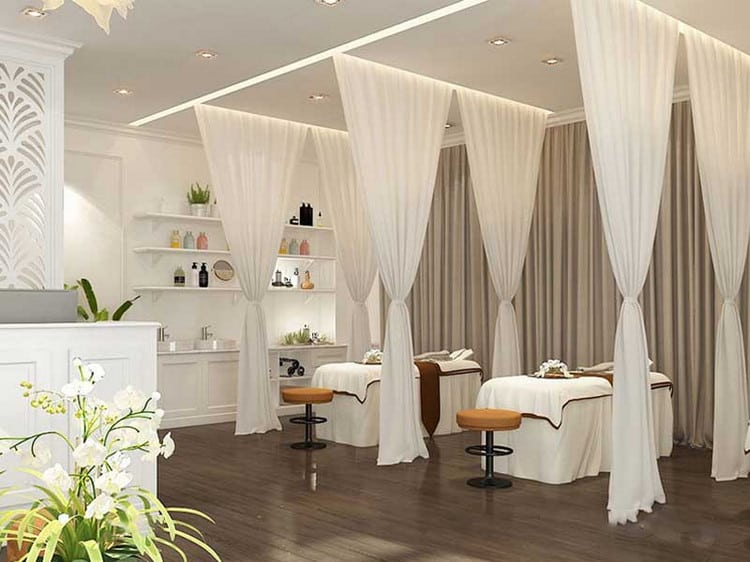 Thiết kế spa phong cách tối giản